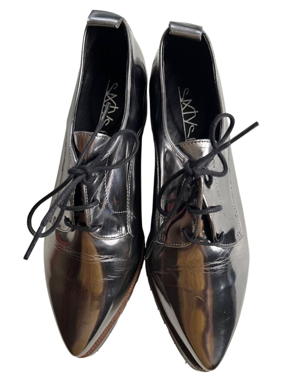 Anthropologie 67 Pewter Oxford Shoes
